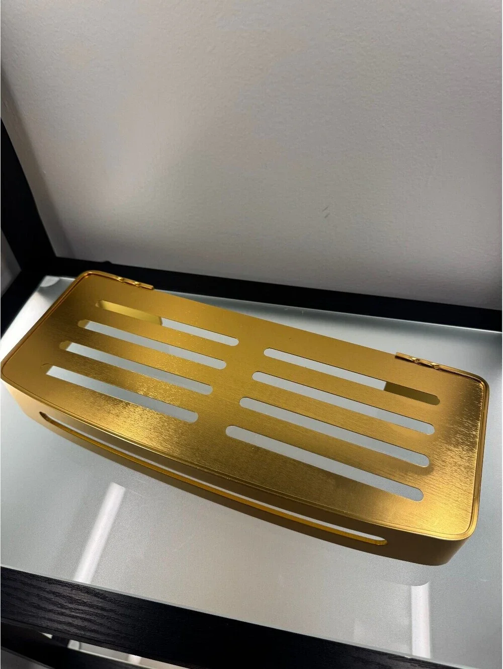 2ck Gold Aluminum Shower Caddy Shelf Adhesive Wall Mount